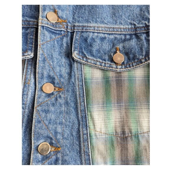 Vintage Denim plaid vest - Picture 4 of 7